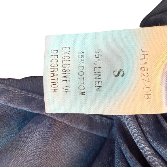 THML Blue Chambry Dress with Colorful Floral Embroidery - Picture 7 of 7